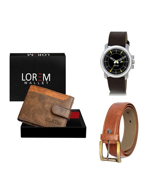 belt, wallet & watch gift combo - 19370114 - Very Small Image - 1