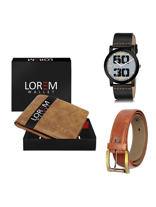 belt, wallet & watch gift combo - 19370128 - Very Small Image - 1