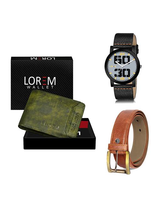 belt, wallet & watch gift combo - 19370142 - Very Small Image - 1