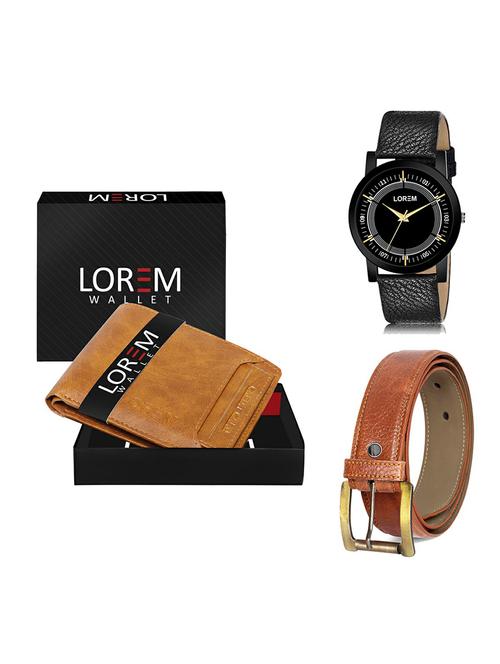 belt, wallet & watch gift combo - 19370166 - Very Small Image - 1