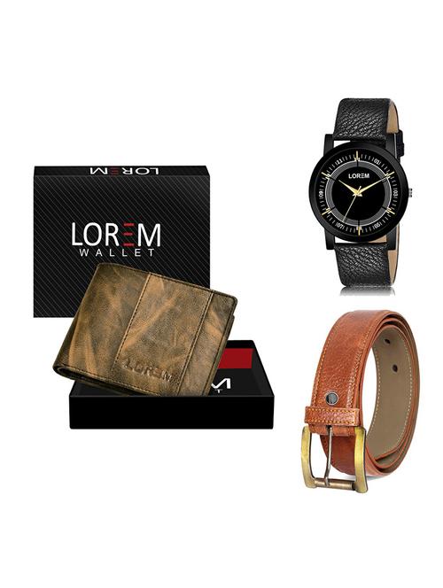 belt, wallet & watch gift combo - 19370180 - Very Small Image - 1