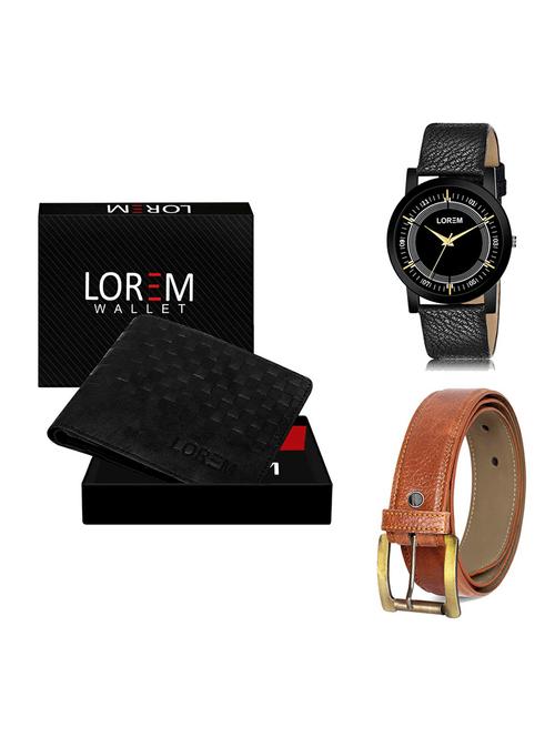belt, wallet & watch gift combo - 19370199 - Very Small Image - 1