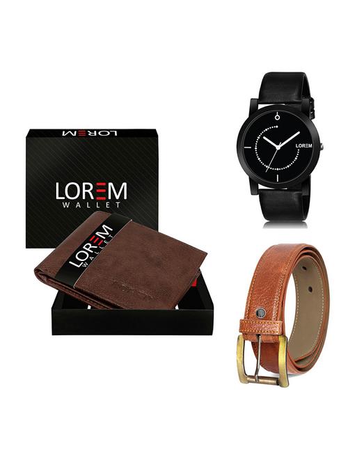 belt, wallet & watch gift combo - 19370217 - Very Small Image - 1