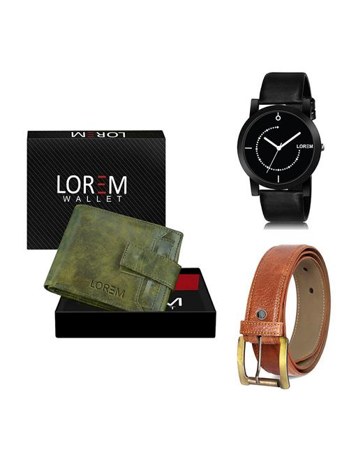 belt, wallet & watch gift combo - 19370227 - Very Small Image - 1