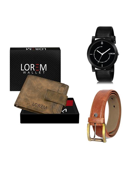 belt, wallet & watch gift combo - 19370228 - Very Small Image - 1