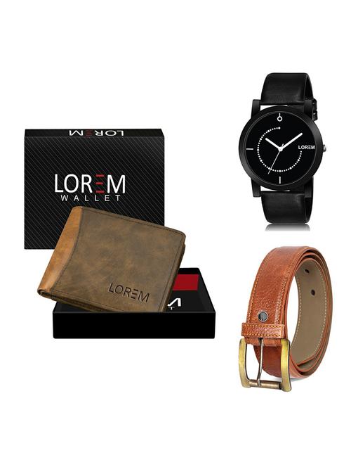 belt, wallet & watch gift combo - 19370231 - Very Small Image - 1