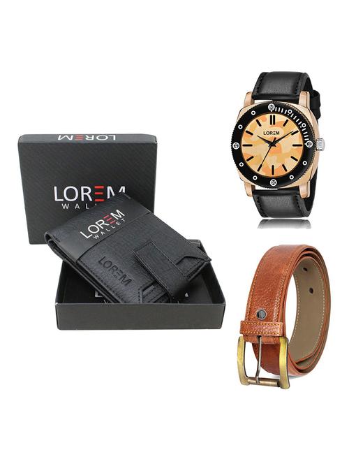 belt, wallet & watch gift combo - 19370258 - Very Small Image - 1