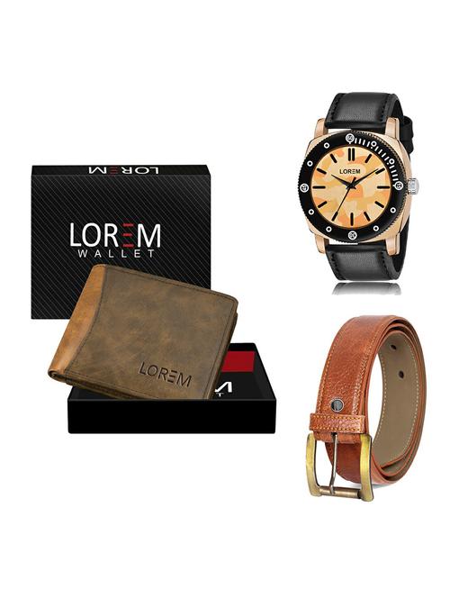 belt, wallet & watch gift combo - 19370276 - Very Small Image - 1