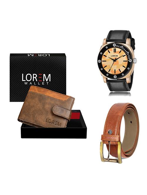 belt, wallet & watch gift combo - 19370294 - Very Small Image - 1
