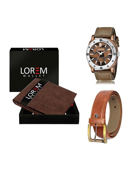belt, wallet & watch gift combo - 19370307 - Very Small Image - 1
