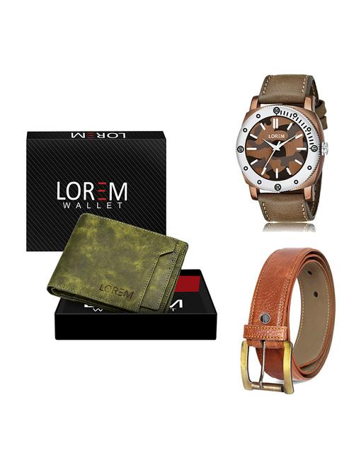 belt, wallet & watch gift combo - 19370311 - Very Small Image - 1