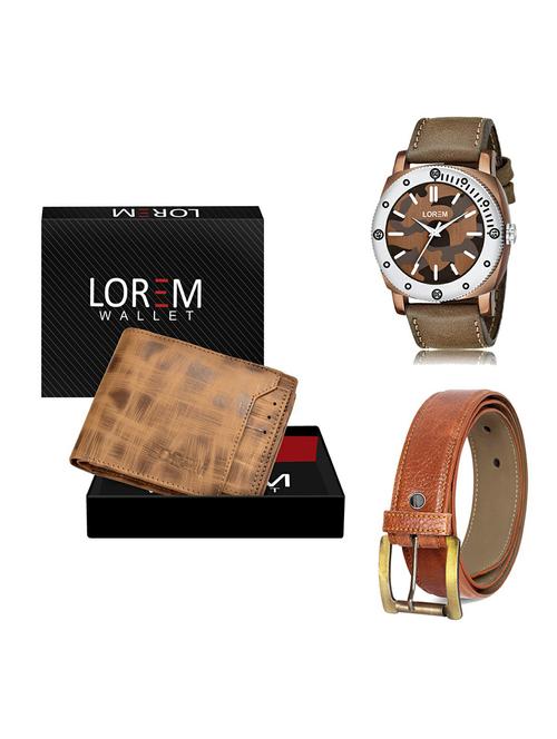 belt, wallet & watch gift combo - 19370316 - Very Small Image - 1