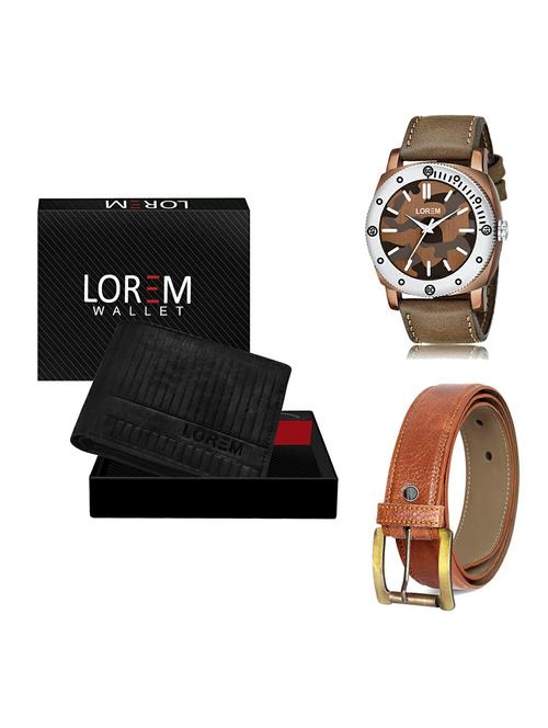 belt, wallet & watch gift combo - 19370326 - Very Small Image - 1