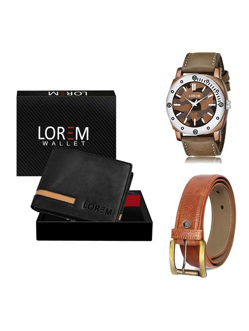 belt, wallet & watch gift combo - 19370337 - Very Small Image - 1