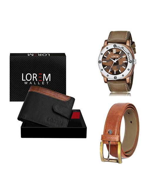 belt, wallet & watch gift combo - 19370340 - Very Small Image - 1