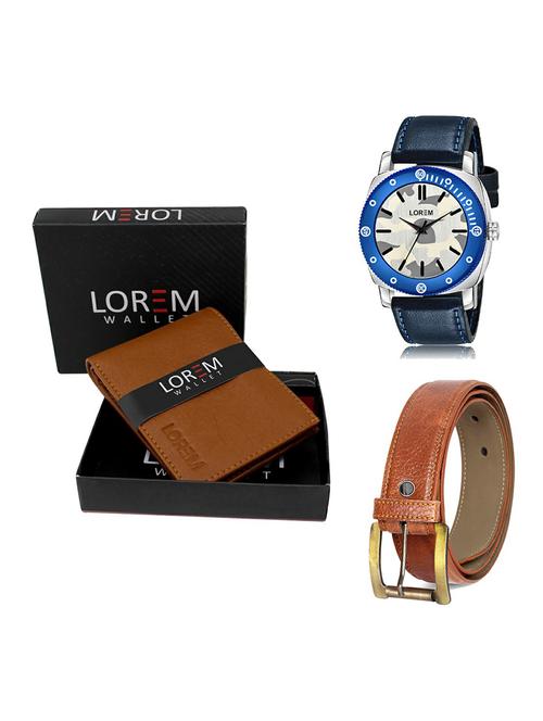belt, wallet & watch gift combo - 19370343 - Very Small Image - 1