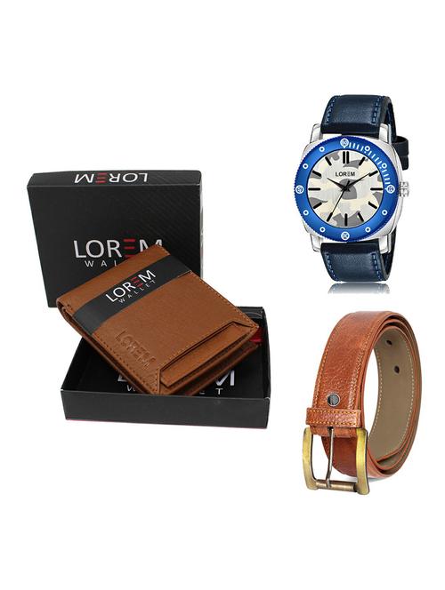 belt, wallet & watch gift combo - 19370344 - Very Small Image - 1