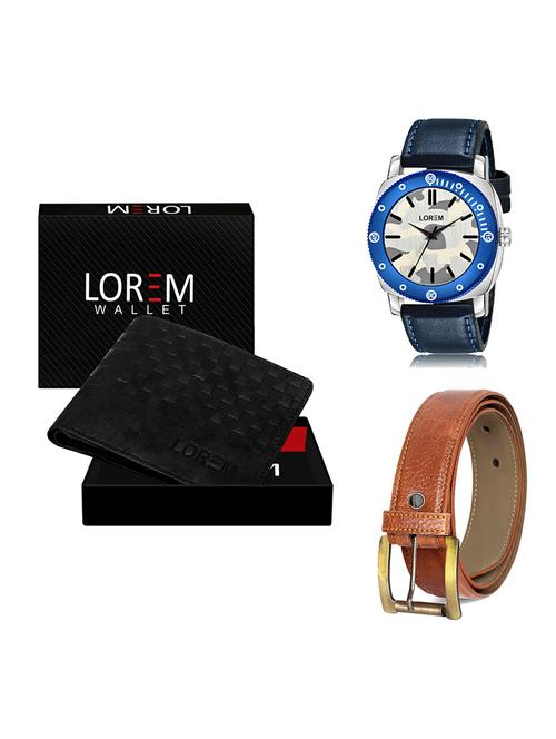 belt, wallet & watch gift combo - 19370379 - Very Small Image - 1