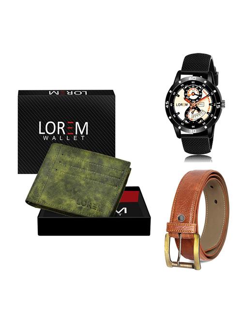 belt, wallet & watch gift combo - 19370447 - Very Small Image - 1