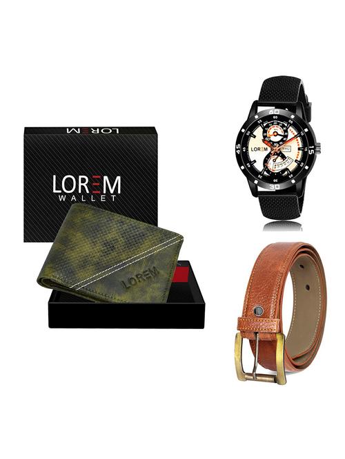 belt, wallet & watch gift combo - 19370464 - Very Small Image - 1