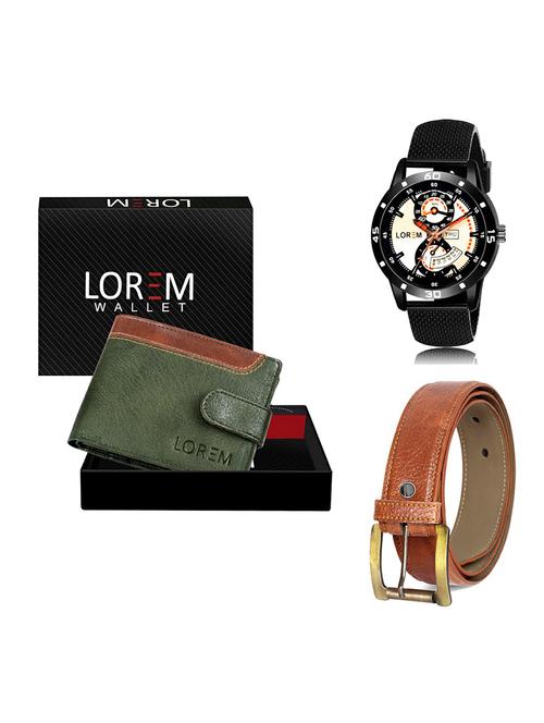 belt, wallet & watch gift combo - 19370476 - Very Small Image - 1