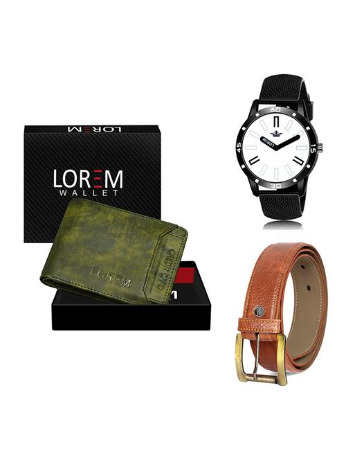 belt, wallet & watch gift combo - 19370502 - Very Small Image - 1