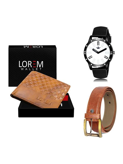 belt, wallet & watch gift combo - 19370512 - Very Small Image - 1