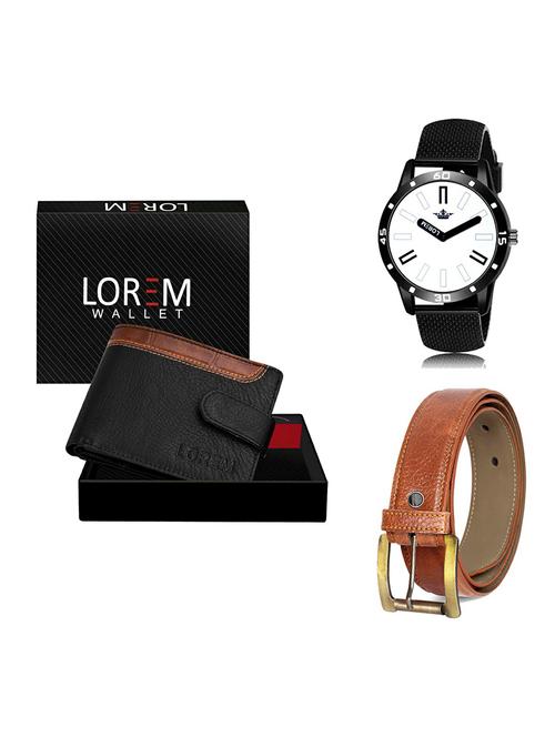 belt, wallet & watch gift combo - 19370520 - Very Small Image - 1