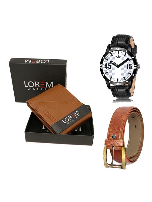 belt, wallet & watch gift combo - 19370522 - Very Small Image - 1