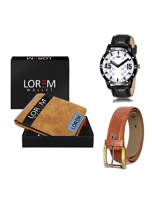 belt, wallet & watch gift combo - 19370531 - Very Small Image - 1