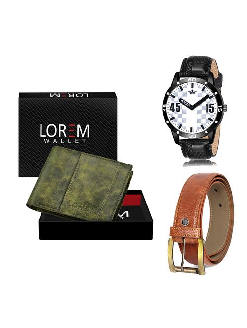 belt, wallet & watch gift combo - 19370538 - Very Small Image - 1