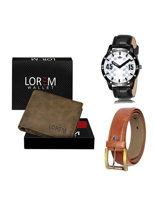 belt, wallet & watch gift combo - 19370545 - Very Small Image - 1