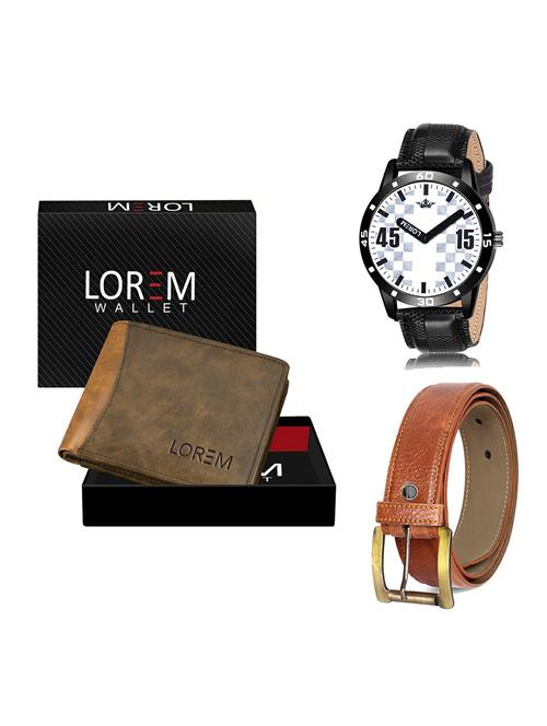 belt, wallet & watch gift combo - 19370546 - Very Small Image - 1