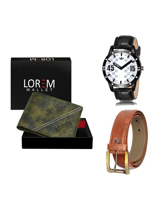 belt, wallet & watch gift combo - 19370554 - Very Small Image - 1