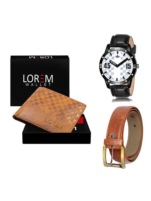 belt, wallet & watch gift combo - 19370557 - Very Small Image - 1