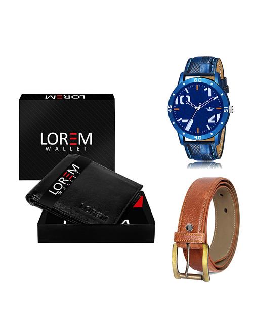 belt, wallet & watch gift combo - 19370580 - Very Small Image - 1