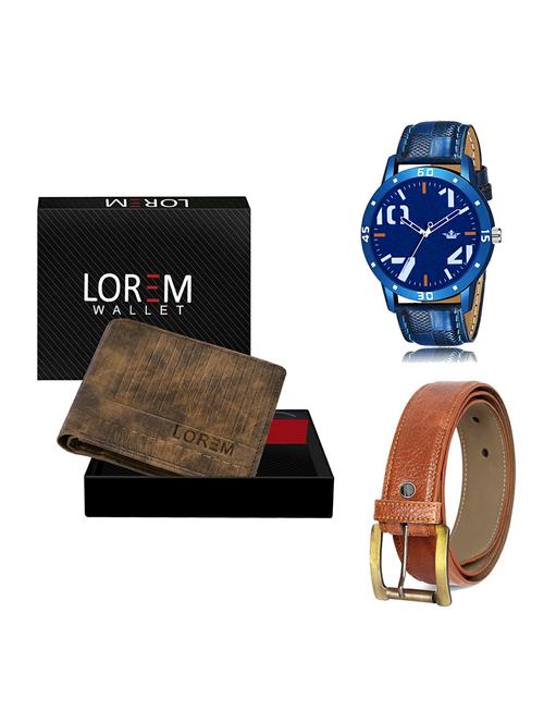 belt, wallet & watch gift combo - 19370593 - Very Small Image - 1