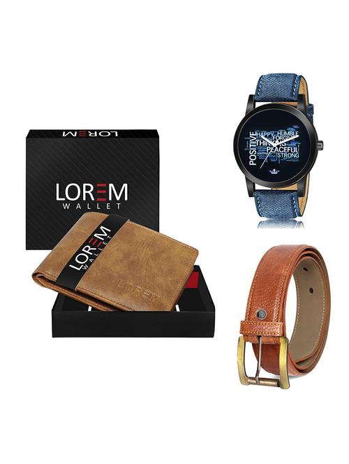 belt, wallet & watch gift combo - 19370623 - Very Small Image - 1