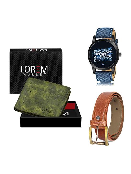 belt, wallet & watch gift combo - 19370627 - Very Small Image - 1