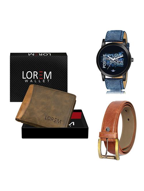 belt, wallet & watch gift combo - 19370636 - Very Small Image - 1