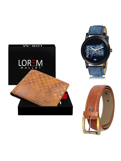 belt, wallet & watch gift combo - 19370647 - Very Small Image - 1