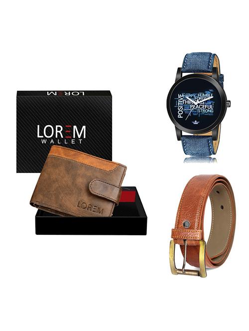 belt, wallet & watch gift combo - 19370654 - Very Small Image - 1
