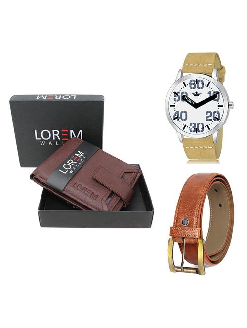 belt, wallet & watch gift combo - 19370709 - Very Small Image - 1