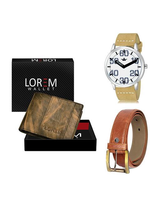 belt, wallet & watch gift combo - 19370720 - Very Small Image - 1