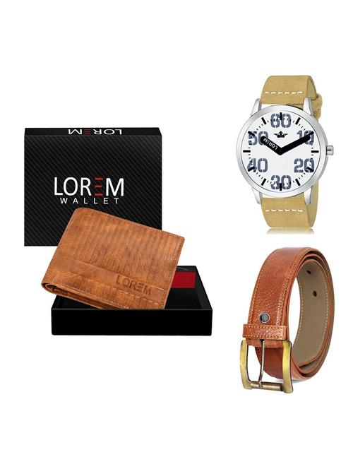 belt, wallet & watch gift combo - 19370729 - Very Small Image - 1