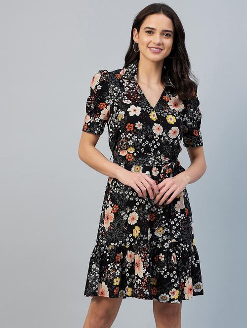 women's wrap floral dress - 19371227 - Very Small Image - 1