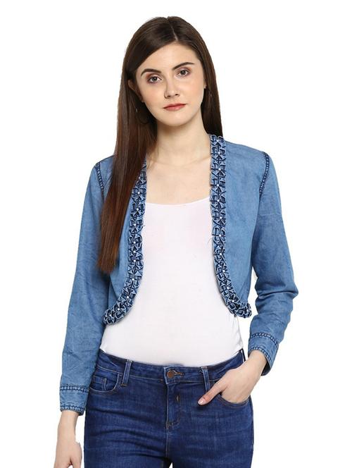 blue denim shrug - 19371645 - Very Small Image - 1