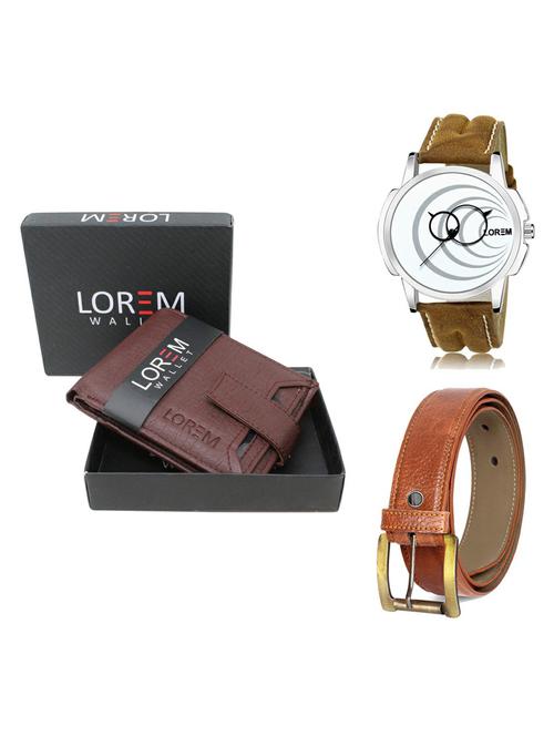 belt, wallet & watch gift combo - 19372210 - Very Small Image - 1