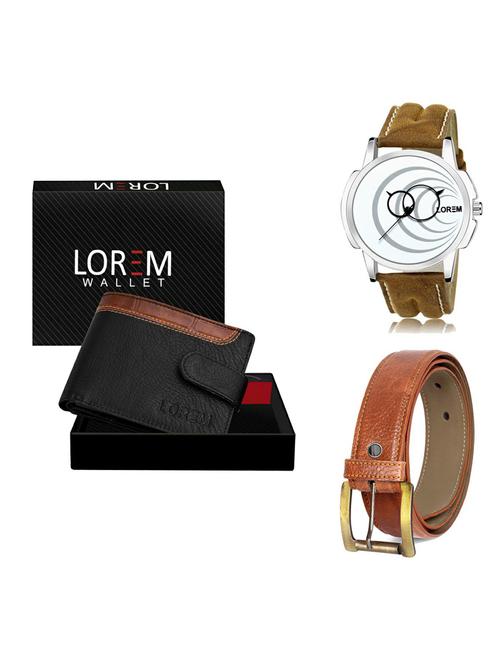 belt, wallet & watch gift combo - 19372246 - Very Small Image - 1