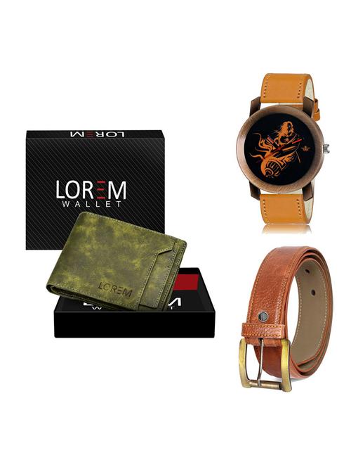 belt, wallet & watch gift combo - 19372262 - Very Small Image - 1